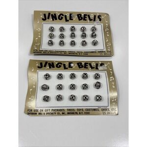 Vintage‎ Jingle Bells 15 Silver Bells Made in USA Lot Of 2